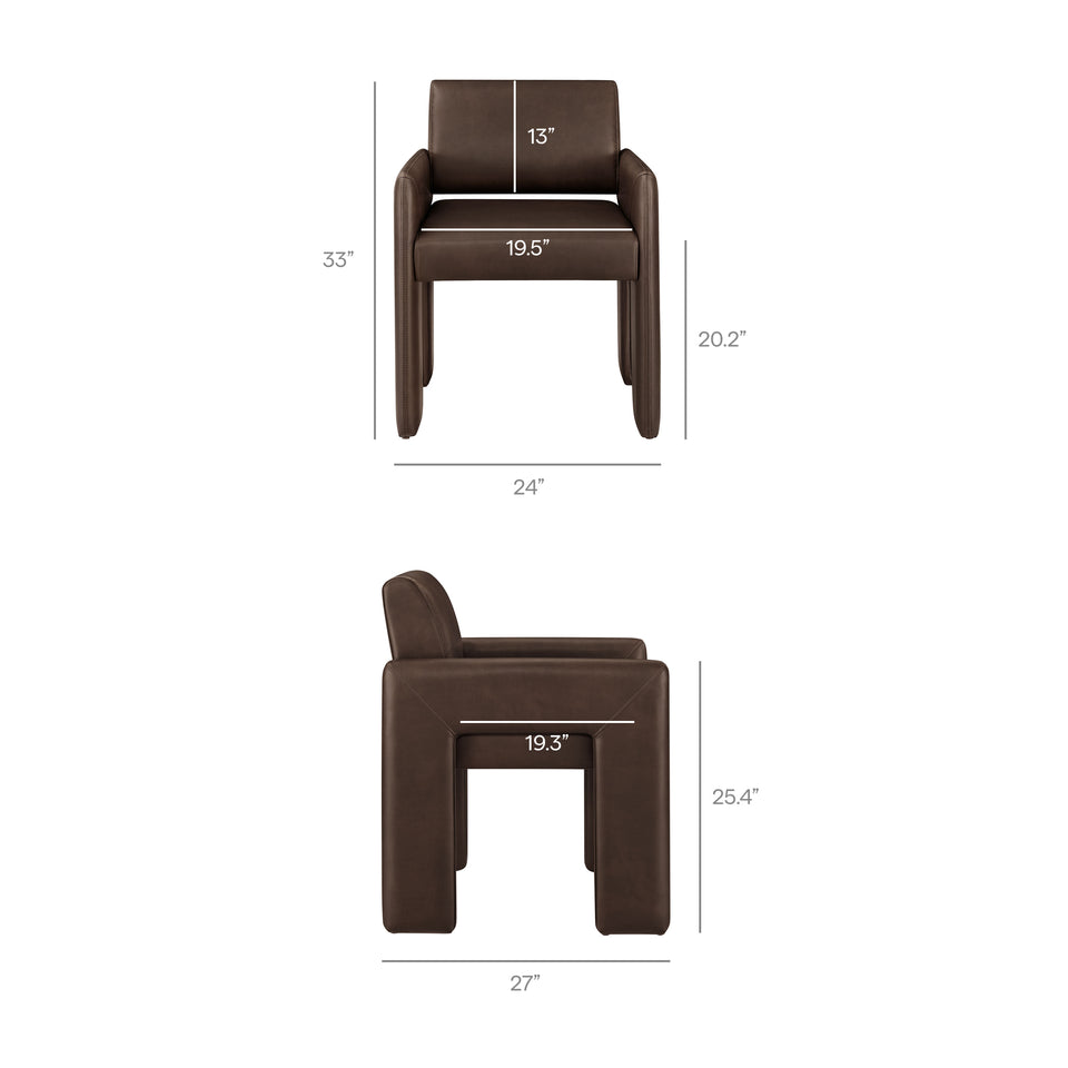 Daven Vegan Leather Dining Armchair by Modway