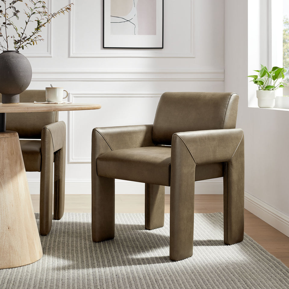 Daven Vegan Leather Dining Armchair by Modway