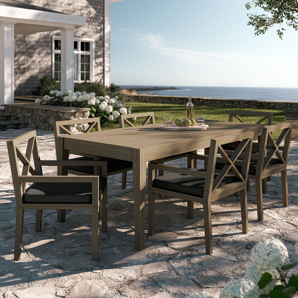 Northlake 7-Piece Outdoor Patio Teak Wood Dining Set by Modway