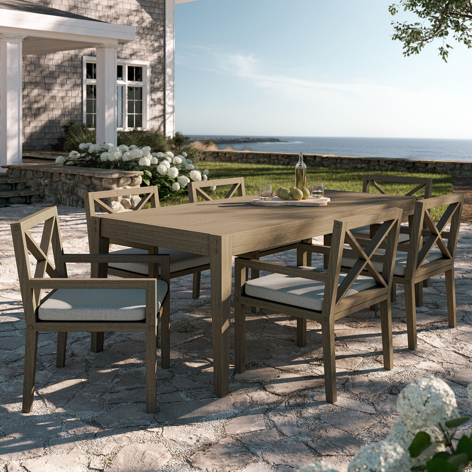 Northlake 7-Piece Outdoor Patio Teak Wood Dining Set by Modway