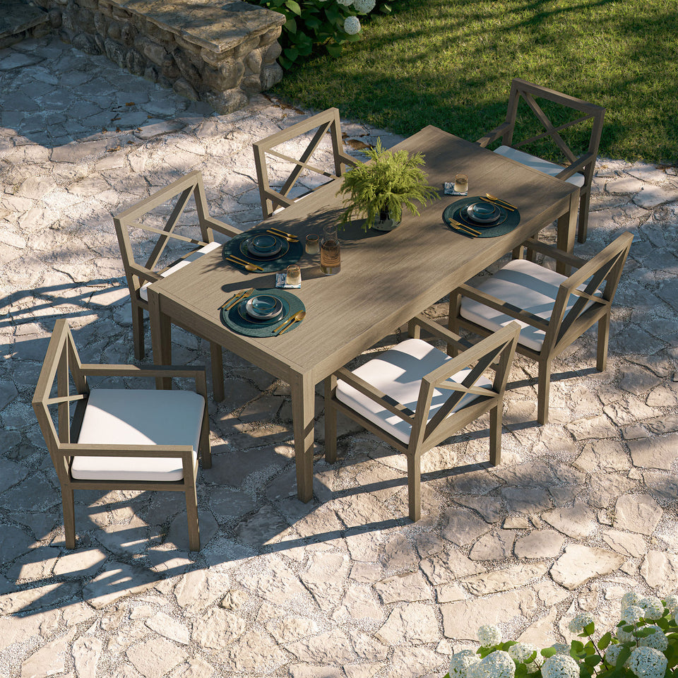 Northlake 7-Piece Outdoor Patio Teak Wood Dining Set by Modway