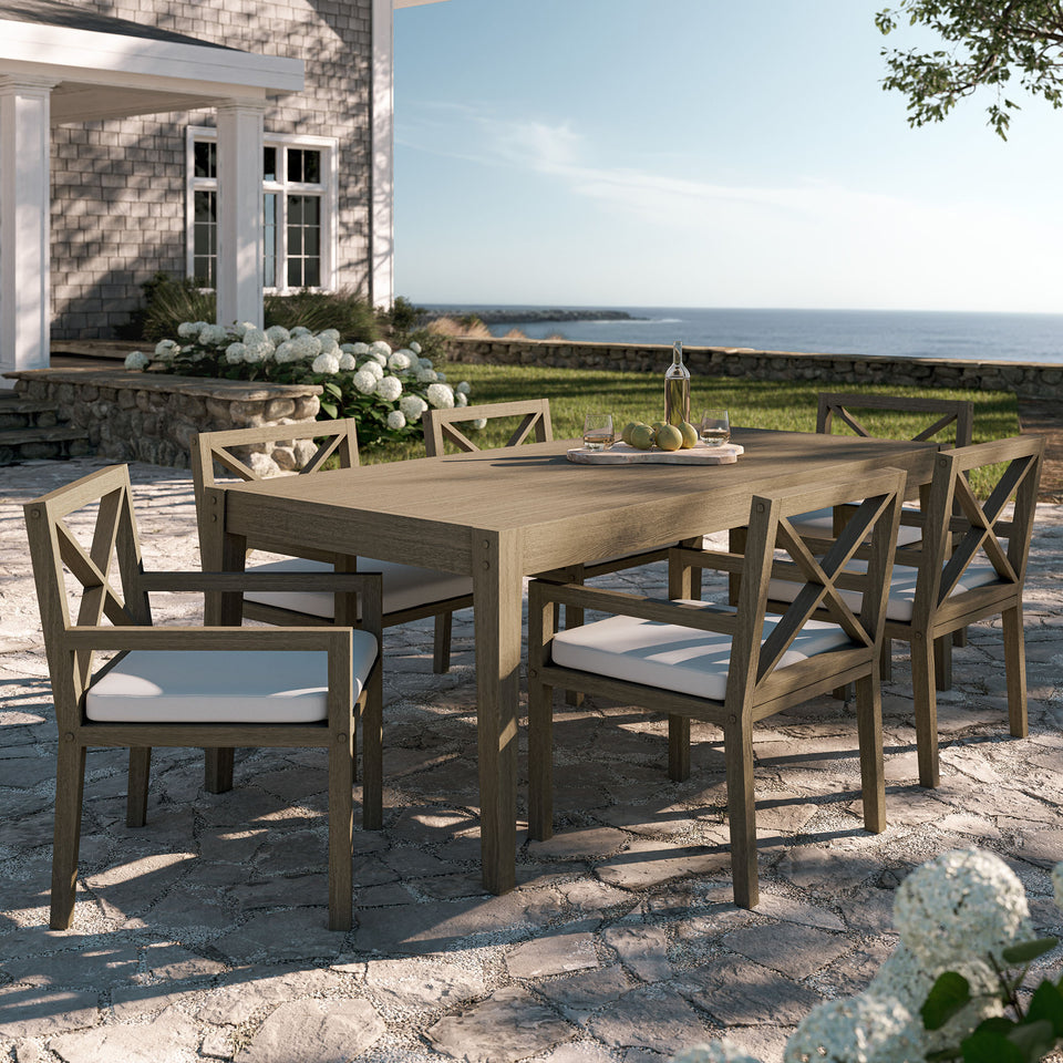 Northlake 7-Piece Outdoor Patio Teak Wood Dining Set by Modway