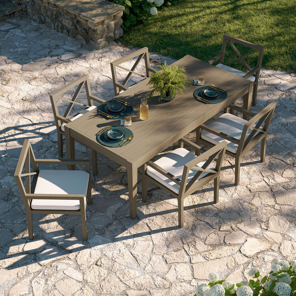 Northlake 7-Piece Outdoor Patio Teak Wood Dining Set by Modway