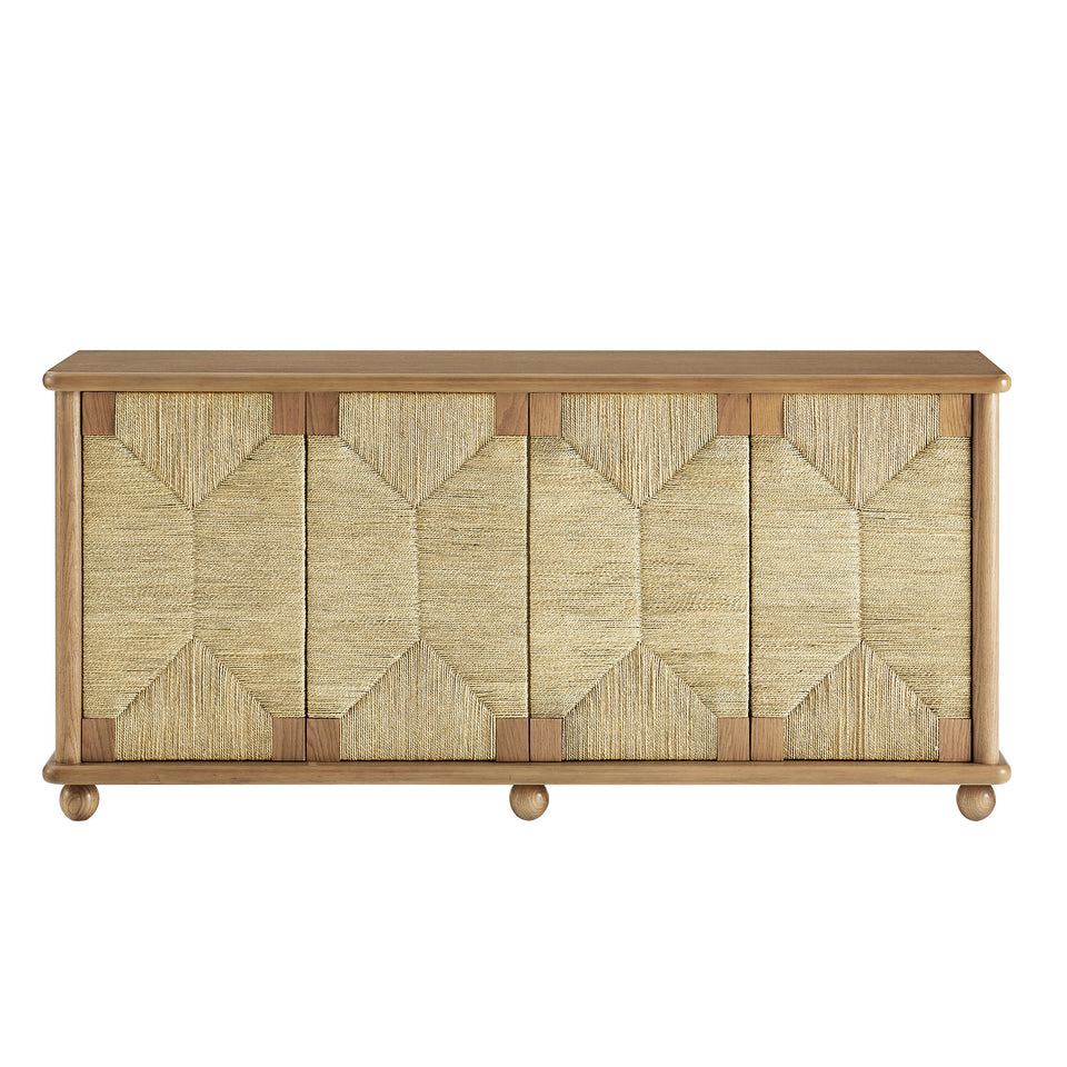 Marola 71 Inch Oak Wood Seagrass Sideboard by Modway