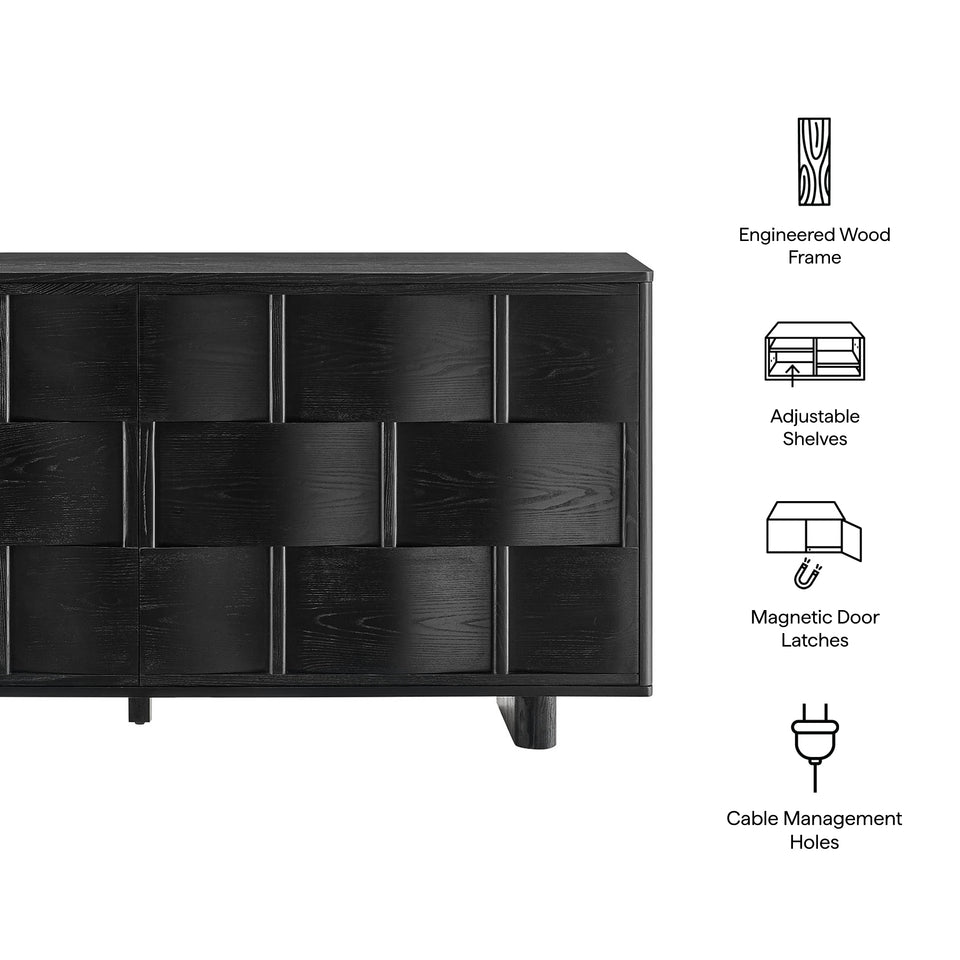 Foundry 71" Woven Design Buffet Storage Cabinet by Modway
