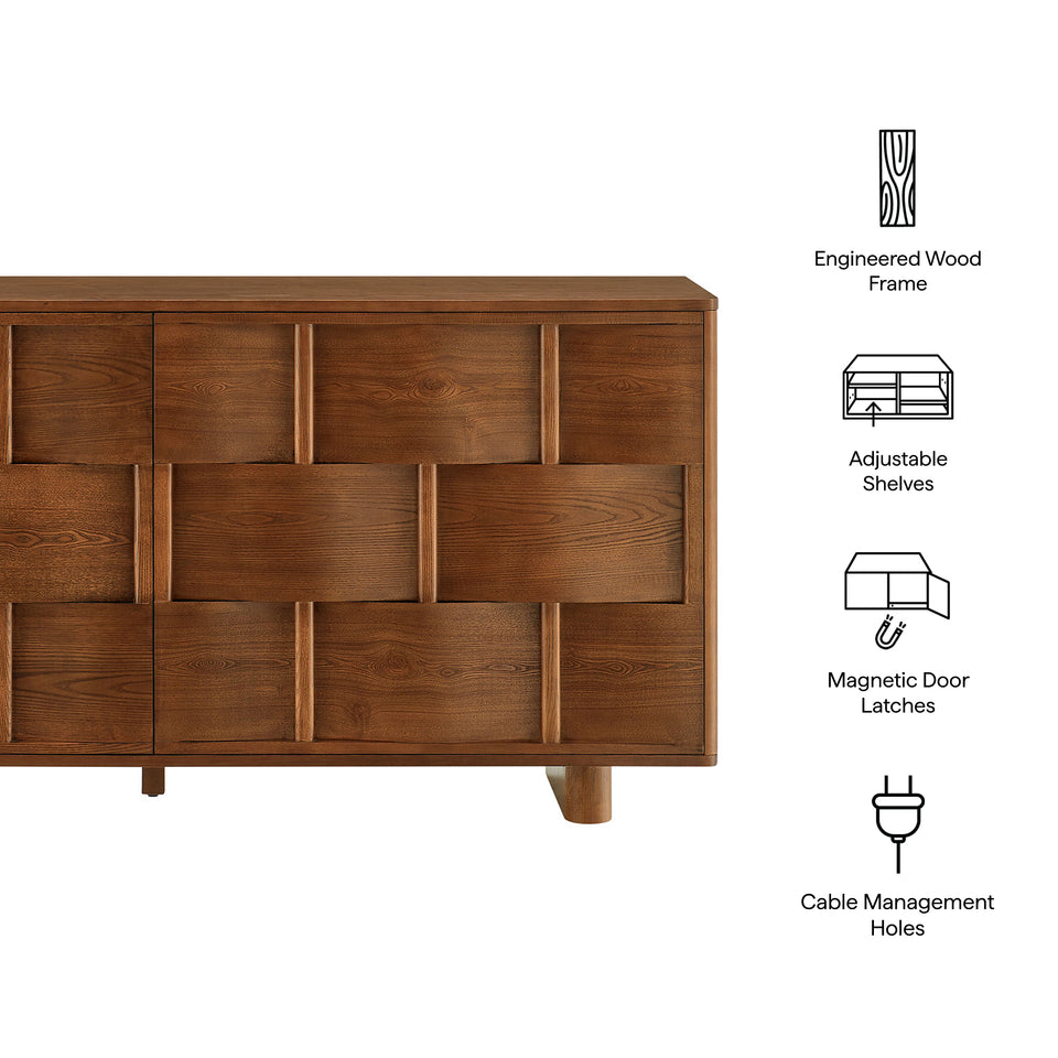 Foundry 71" Woven Design Buffet Storage Cabinet by Modway