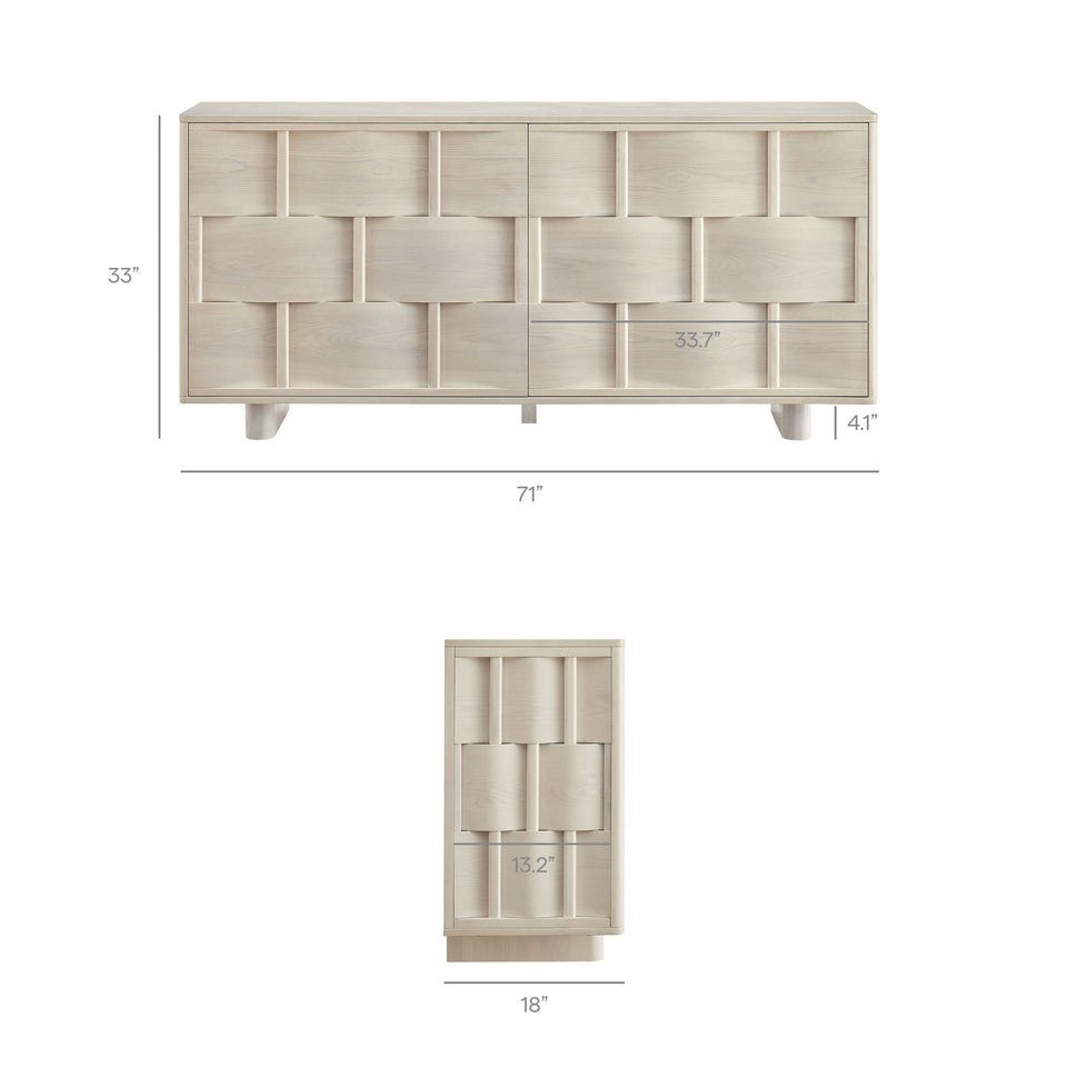 Foundry 71" Woven Design Buffet Storage Cabinet by Modway