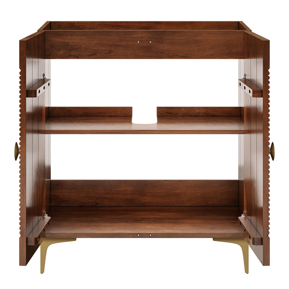 Vernon 30" Fluted Wood Vanity Cabinet Without Sink by Modway