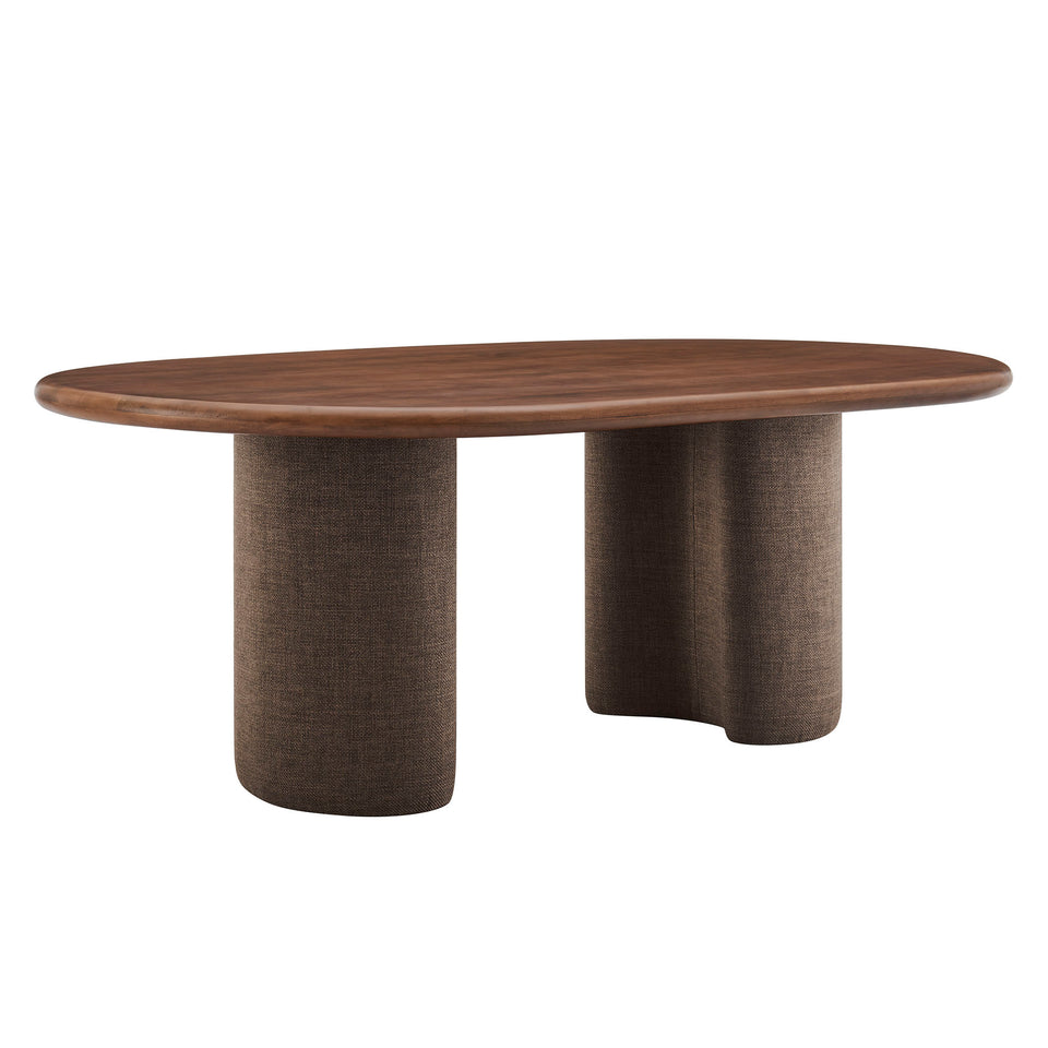 Enric 84 Inch Mango Wood Oval Dining Table by Modway