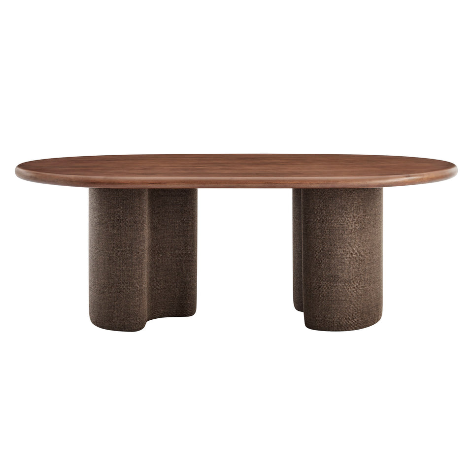 Enric 84 Inch Mango Wood Oval Dining Table by Modway