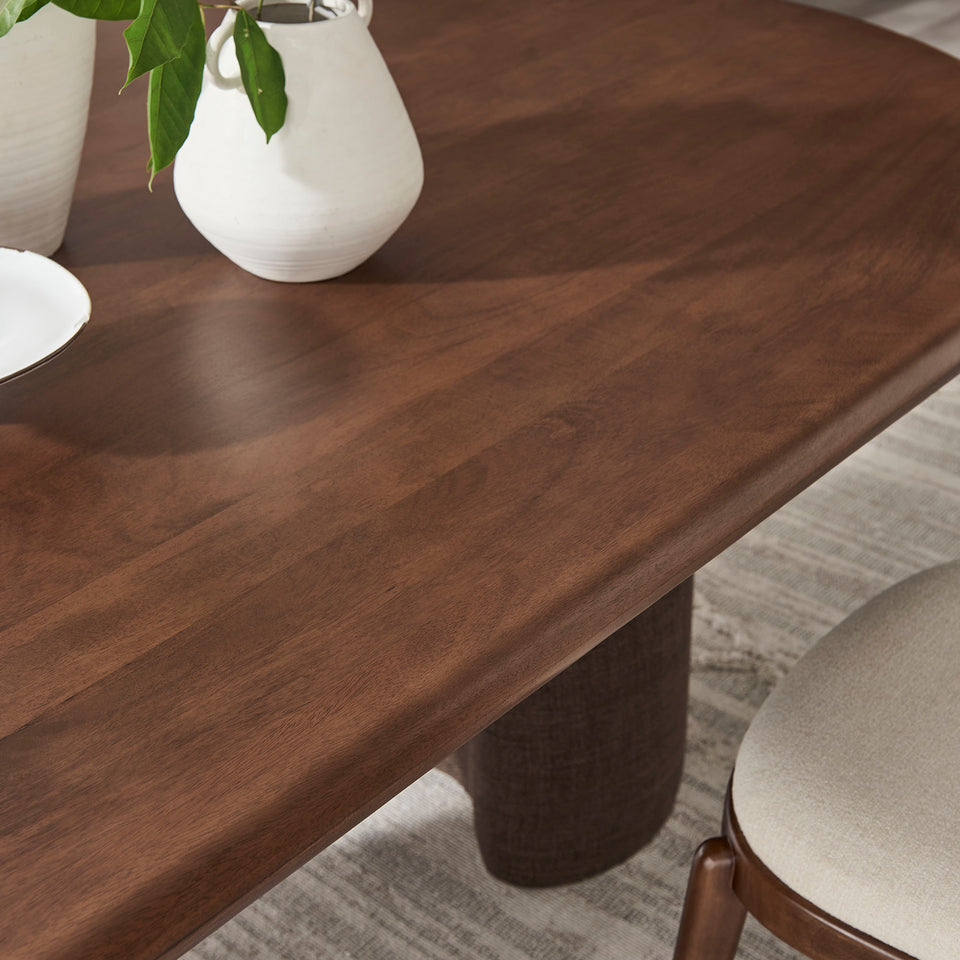 Enric 84 Inch Mango Wood Oval Dining Table by Modway