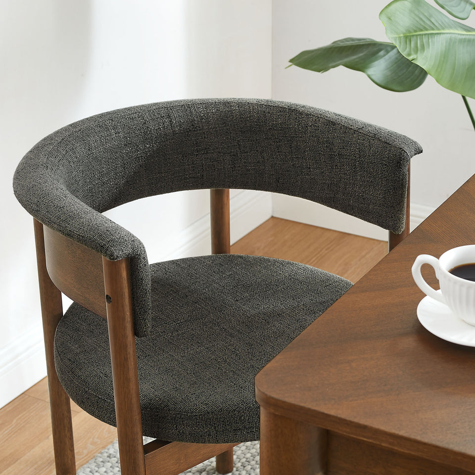 Clea Curved Upholstered Dining Chairs Set Of 2 by Modway