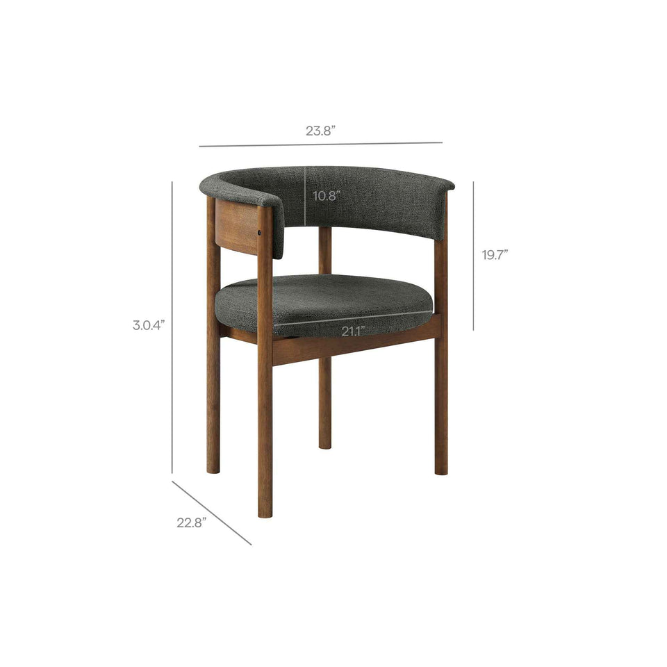 Clea Curved Upholstered Dining Chairs Set Of 2 by Modway