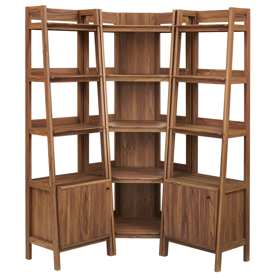 Bixby 3-piece Corner Bookshelf Set with Narrow Bookshelves by Modway