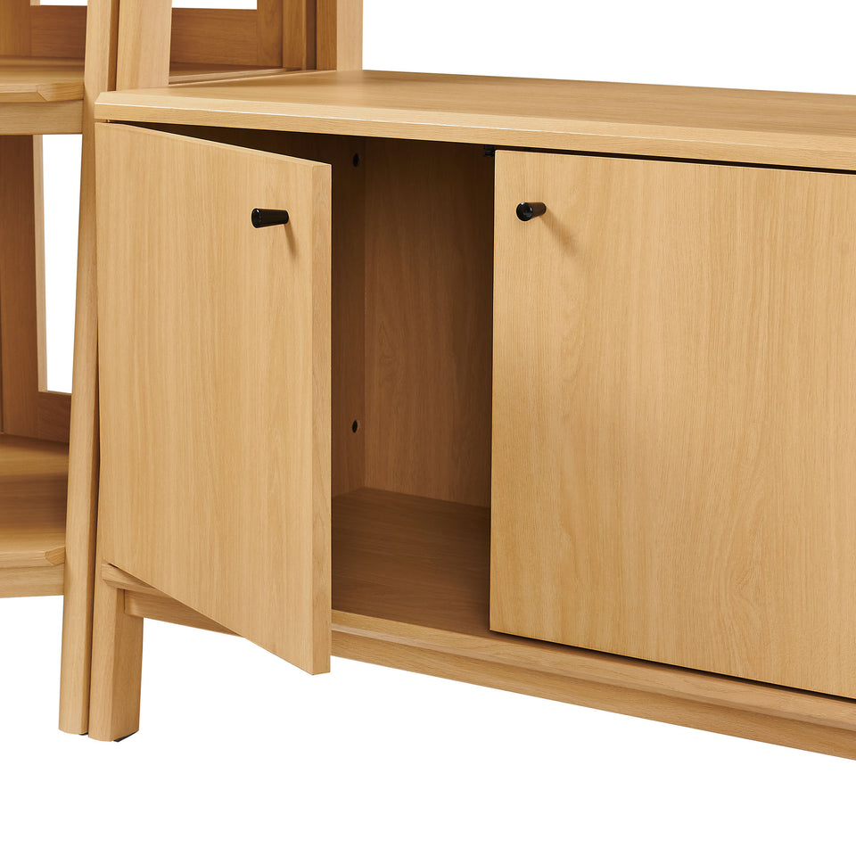 Bixby 3-Piece Corner Bookshelf Set with Wide Bookshelves by Modway