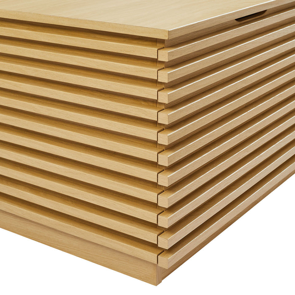 Render Fluted 3-in-1 Hall Tree With Storage Bench and Coat Rack by Modway