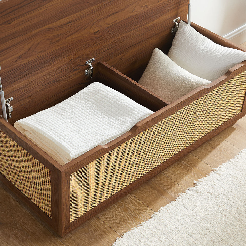 Soma Fluted 3-in-1 Hall Tree With Storage Bench and Coat Rack by Modway