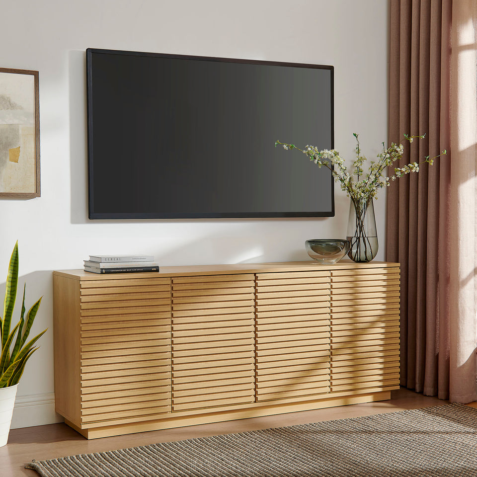 Render 4-Door Fluted Sideboard Cabinet TV Stand by Modway