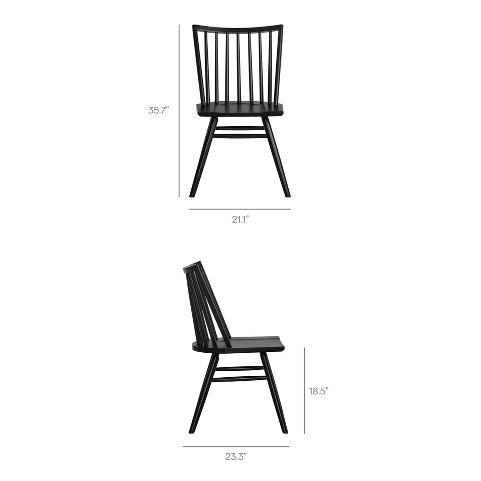 Alvar Spindle Back Dining Side Chairs Set of 2 by Modway