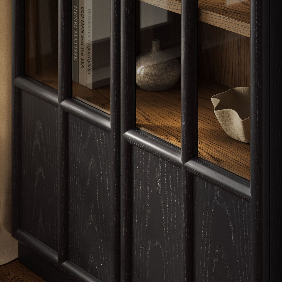 Anwen Solid Wood and Glass Display Cabinet by Modway