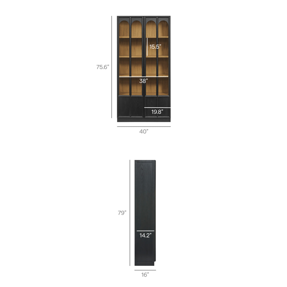 Anwen Solid Wood and Glass Display Cabinet by Modway