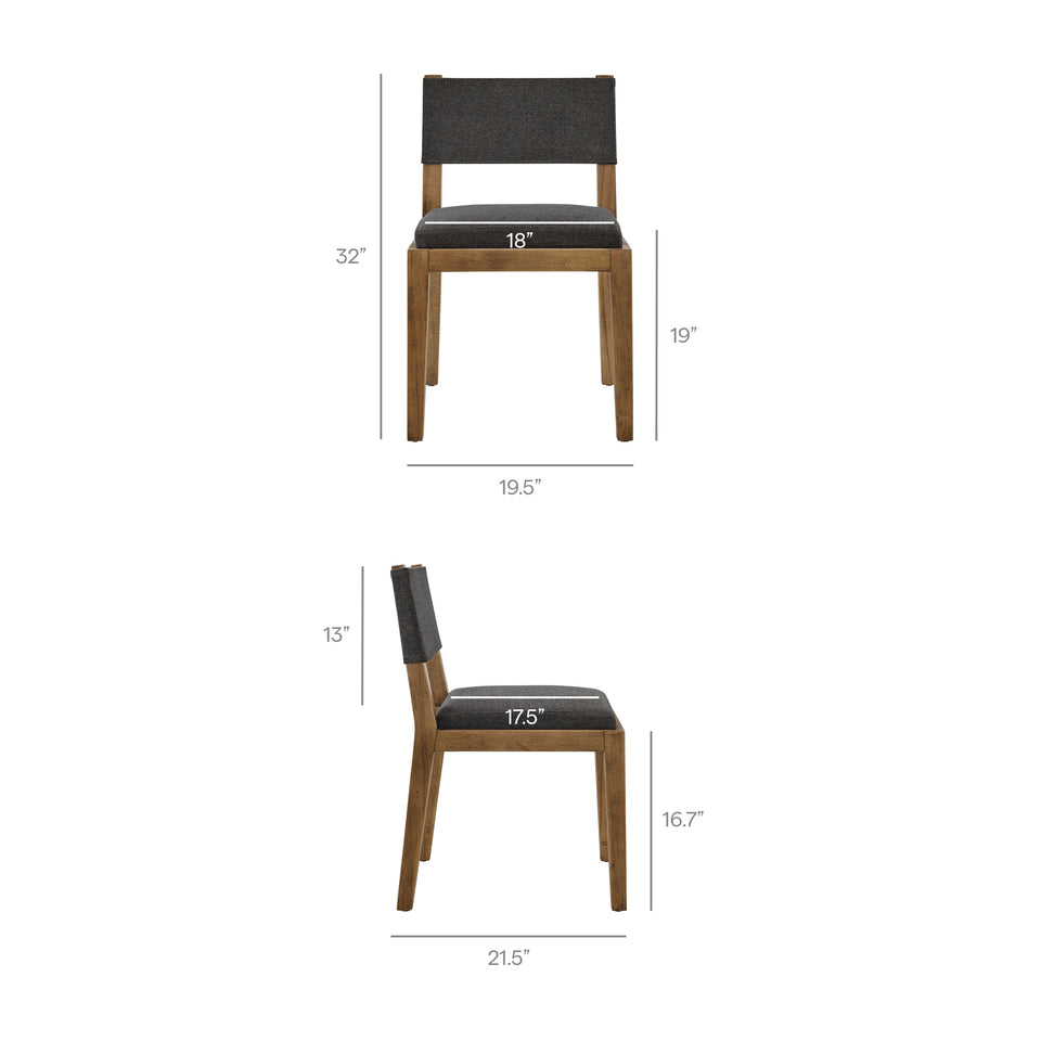 Calder Fabric Upholstered Wood Armless Dining Chair by Modway