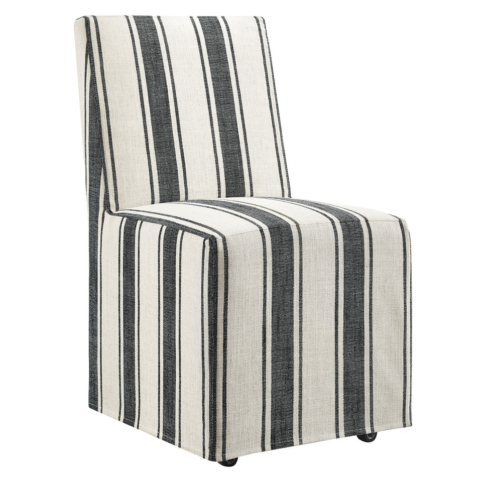 Tessera Striped Slipcovered Dining Side Chair by Modway