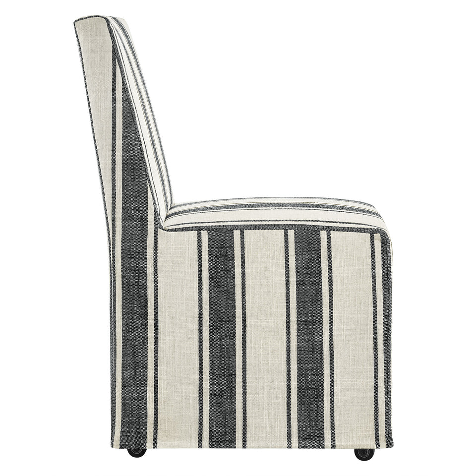 Tessera Striped Slipcovered Dining Side Chair by Modway