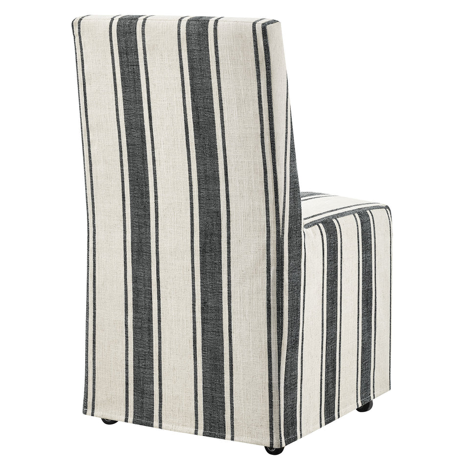 Tessera Striped Slipcovered Dining Side Chair by Modway