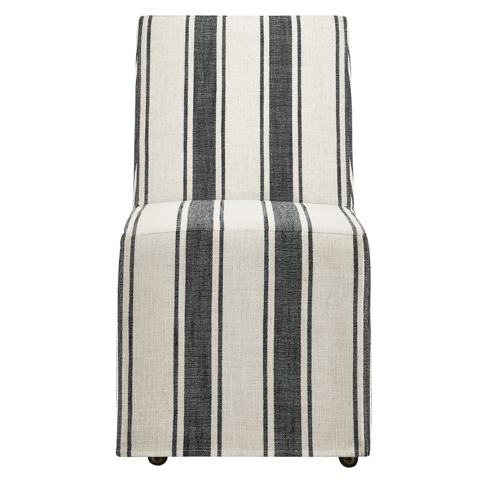 Tessera Striped Slipcovered Dining Side Chair by Modway