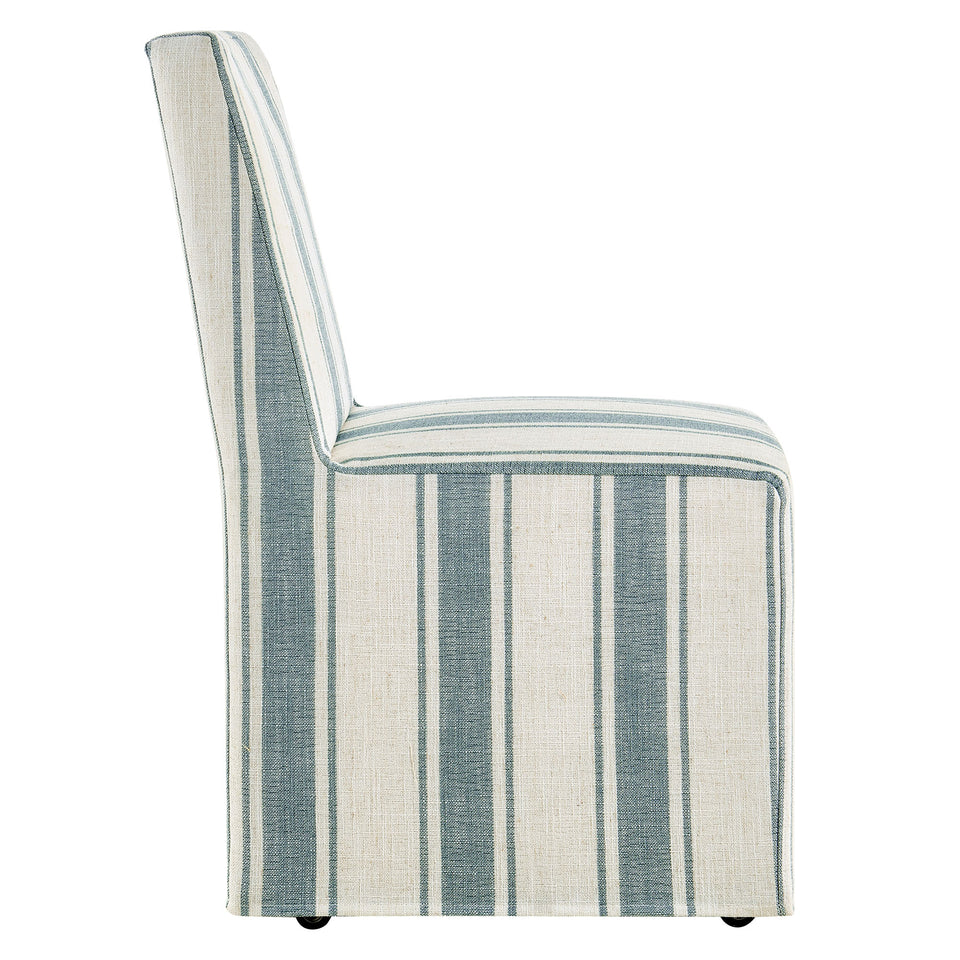 Tessera Striped Slipcovered Dining Side Chair by Modway