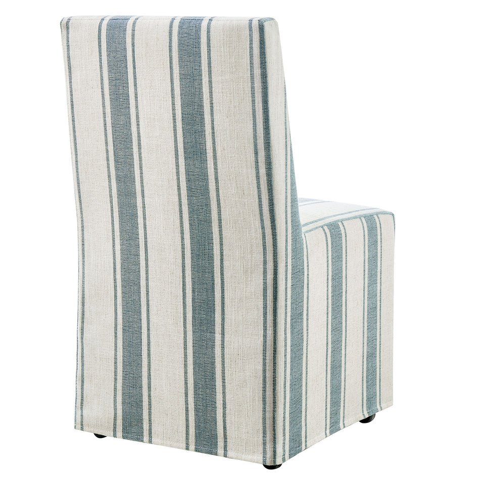 Tessera Striped Slipcovered Dining Side Chair by Modway