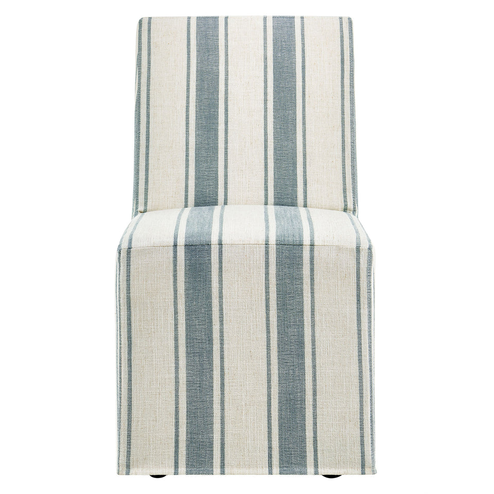 Tessera Striped Slipcovered Dining Side Chair by Modway