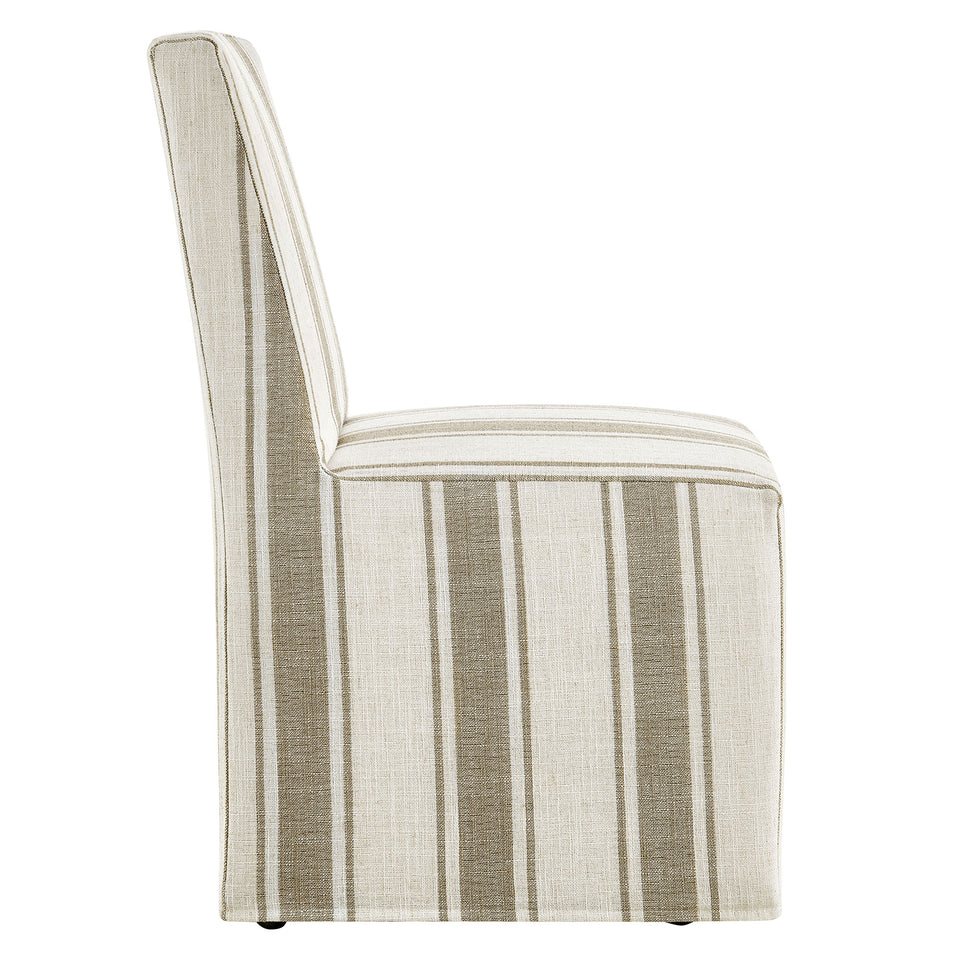 Tessera Striped Slipcovered Dining Side Chair by Modway
