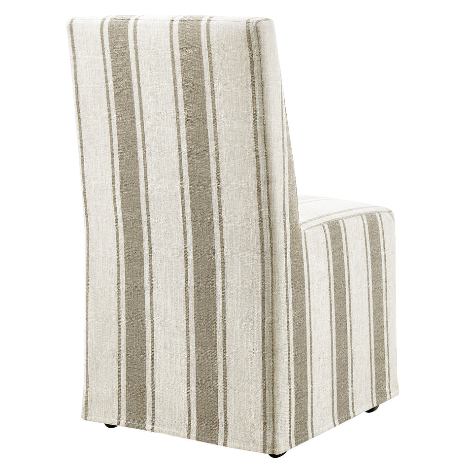 Tessera Striped Slipcovered Dining Side Chair by Modway