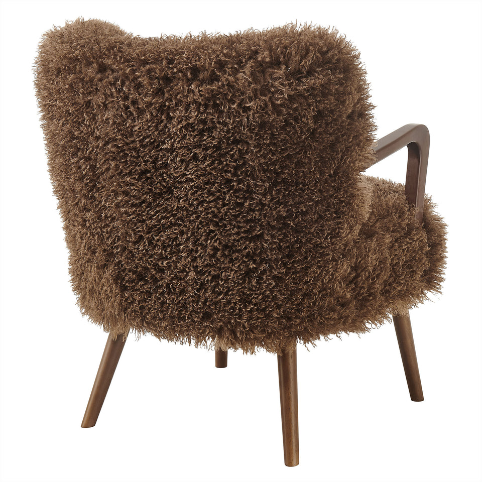 Zerra Faux Shearling Accent Armchair by Modway