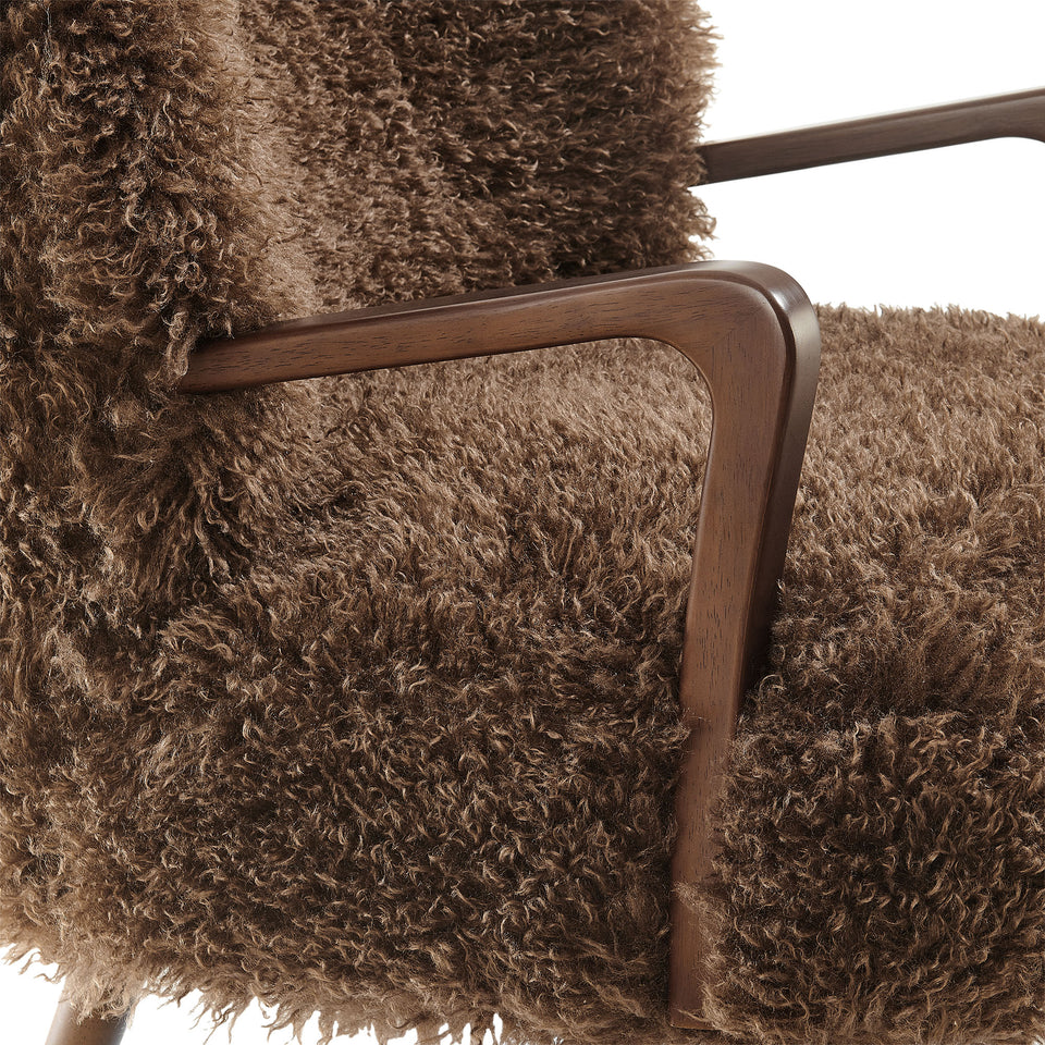 Zerra Faux Shearling Accent Armchair by Modway