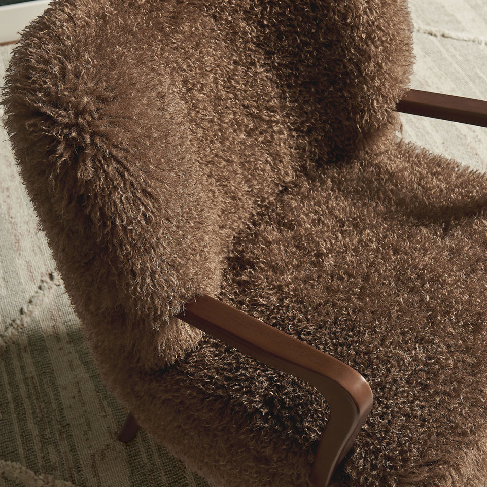 Zerra Faux Shearling Accent Armchair by Modway
