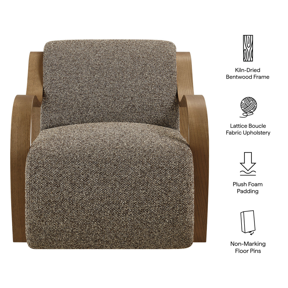 Atrium Lattice Boucle Accent Armchair by Modway