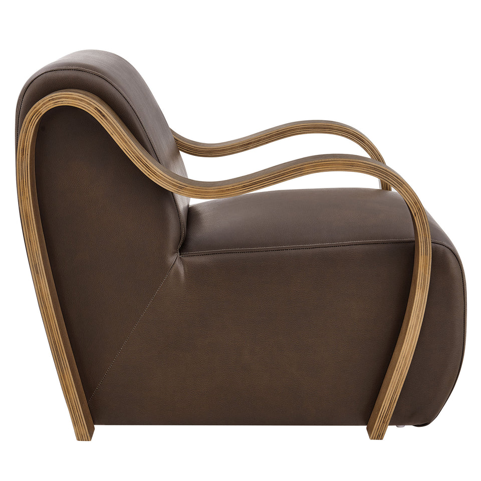 Atrium Vegan Leather Accent Armchair by Modway