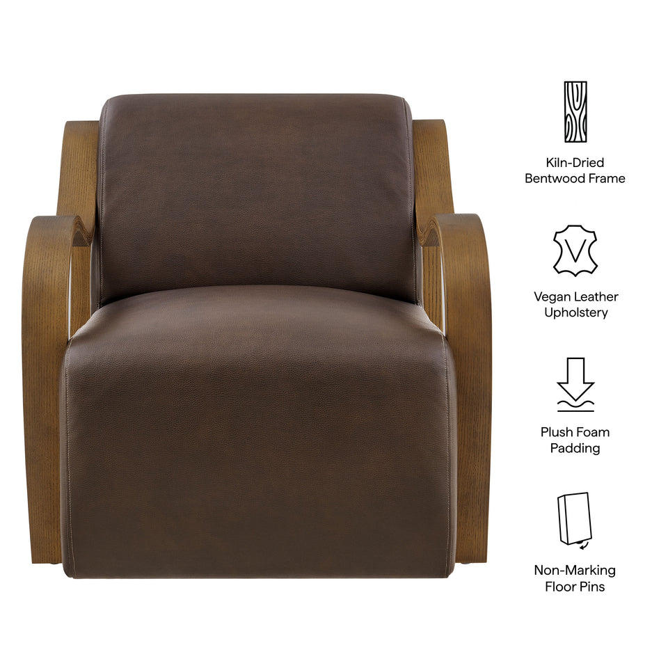 Atrium Vegan Leather Accent Armchair by Modway