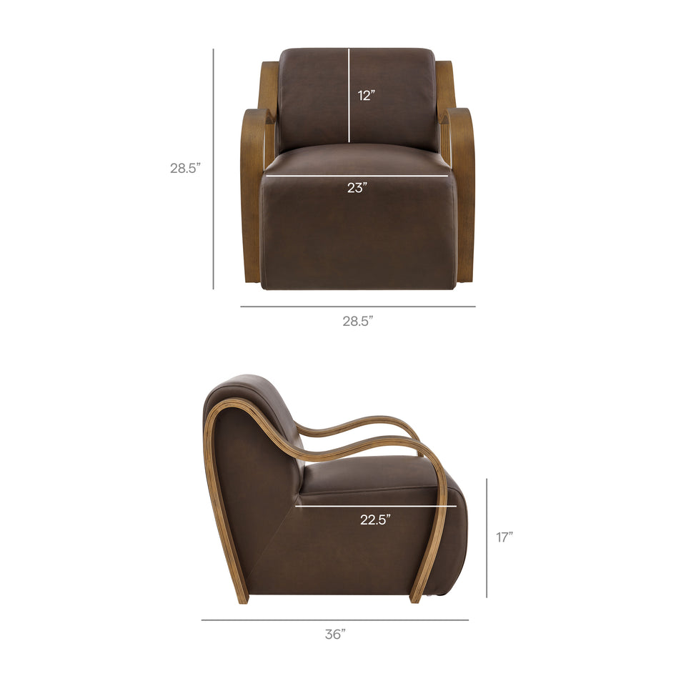 Atrium Vegan Leather Accent Armchair by Modway