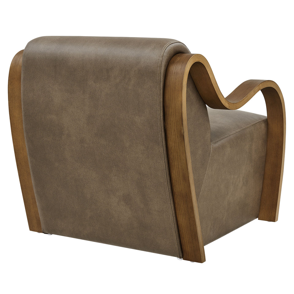 Atrium Vegan Leather Accent Armchair by Modway