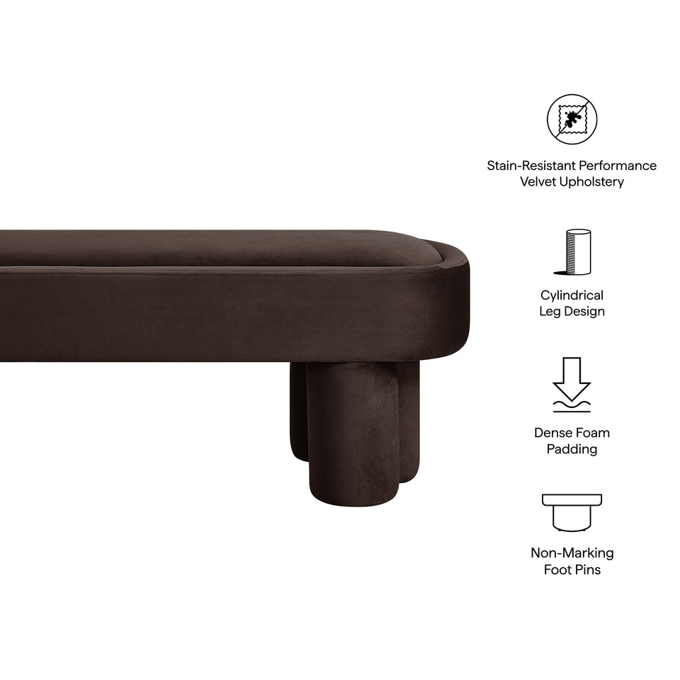 Mossi Oval Performance Velvet Accent Bench by Modway