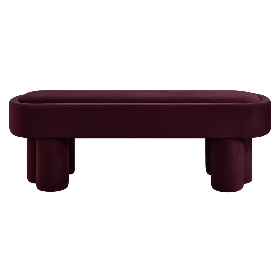 Mossi Oval Performance Velvet Accent Bench by Modway