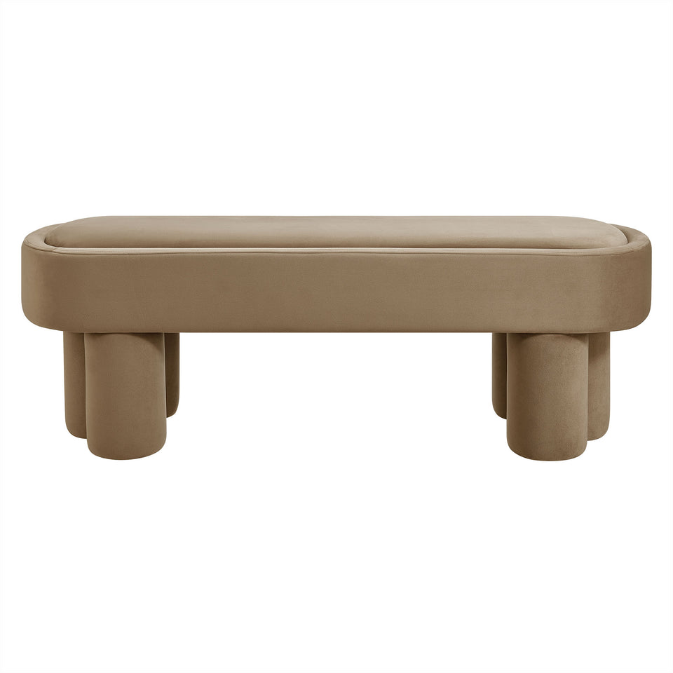 Mossi Oval Performance Velvet Accent Bench by Modway