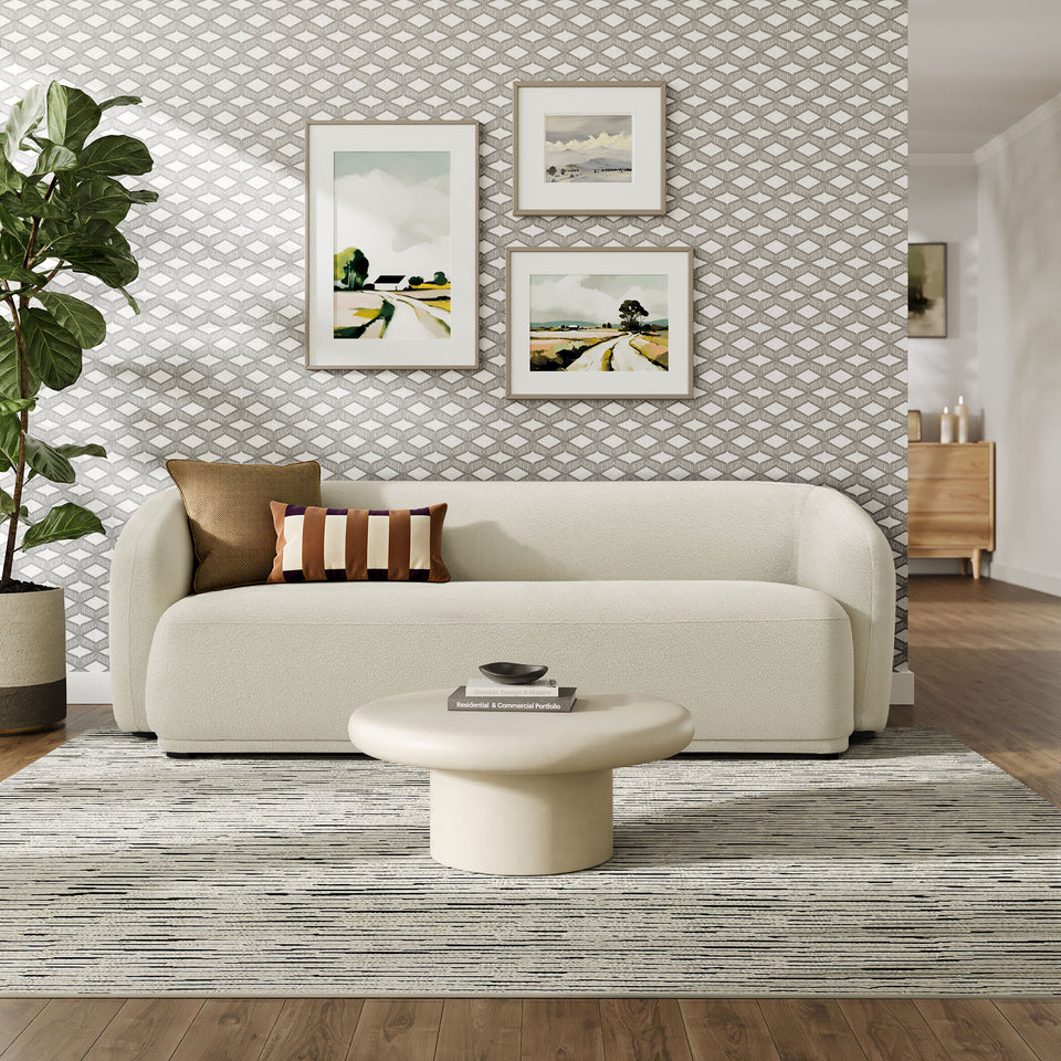 Monica 88 Inch Boucle Fabric Sofa by Modway