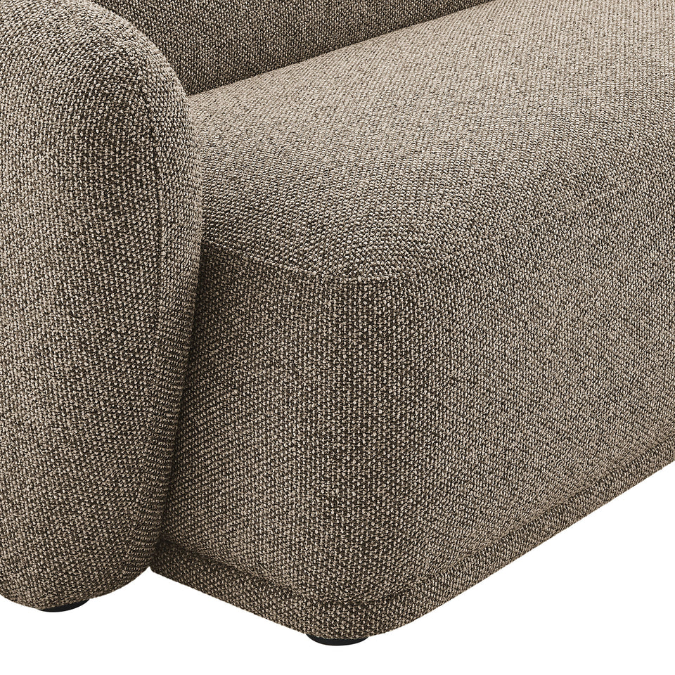 Monica 2 Piece Right Facing Boucle Fabric Modular Sofa with Chaise by Modway