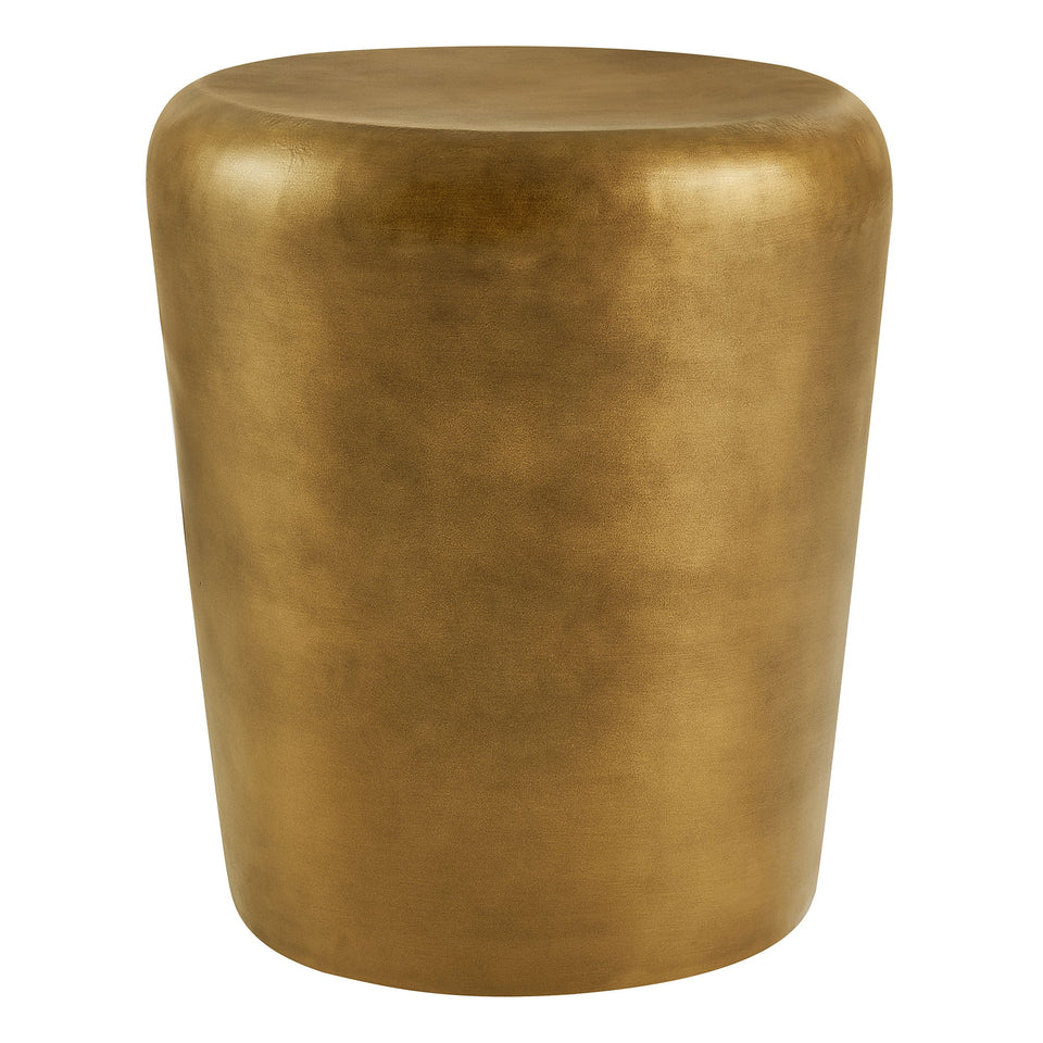 Ingot 16 Inch Brass Finish Round Side Table by Modway
