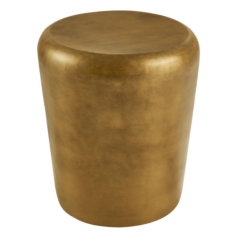 Ingot 16 Inch Brass Finish Round Side Table by Modway